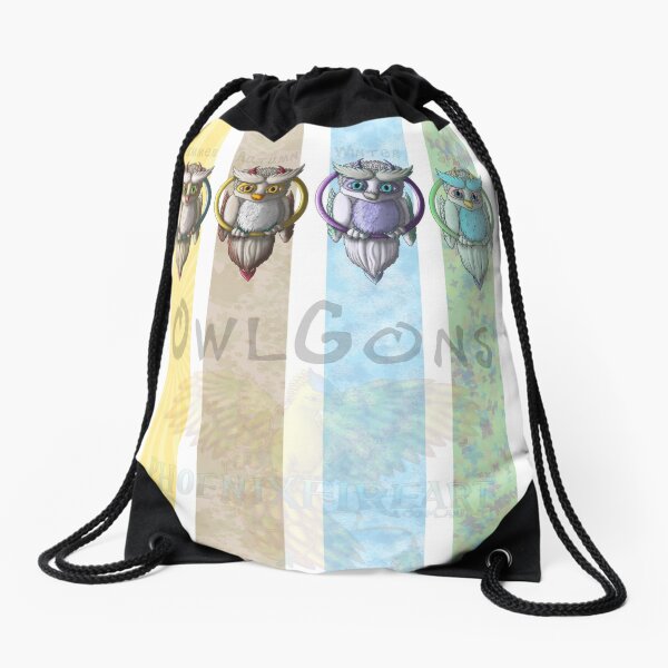 Owlgons: All Seasons (Season Backgrounds) Drawstring Bag