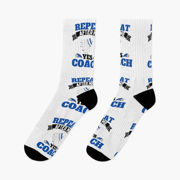 Item preview, Repeat After Me Yes Coach Badminton - Blue Black - Funny Sports designed and sold by GymWearDepot.