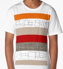 Red Stripe Long T-Shirt