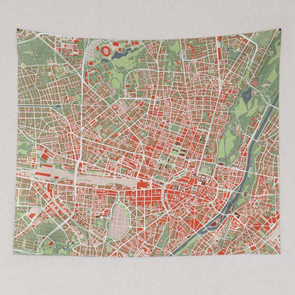 Item preview, Munich map classic designed and sold by PlanosUrbanos.