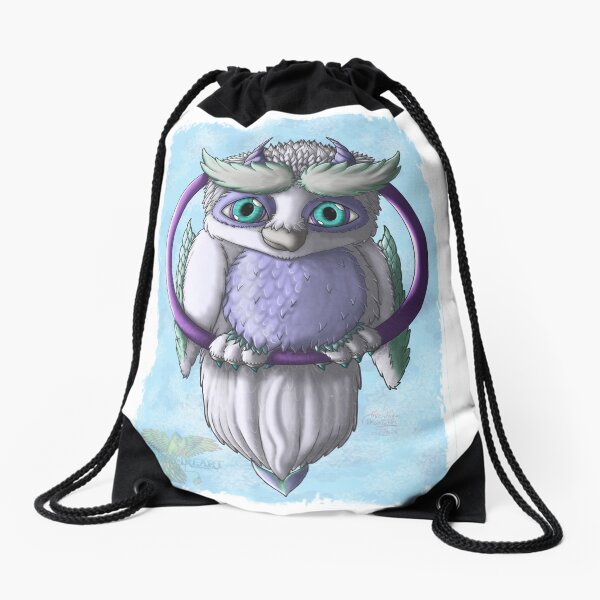Owlgons: Winter Season (Winter Background) Drawstring Bag