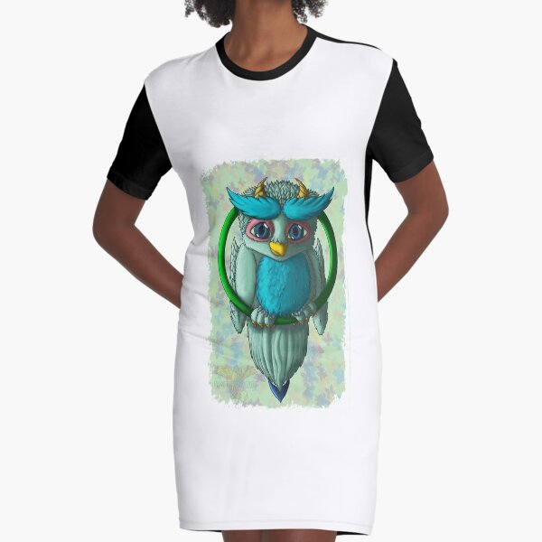 Owlgons: Spring Season (Spring Background) Graphic T-Shirt Dress