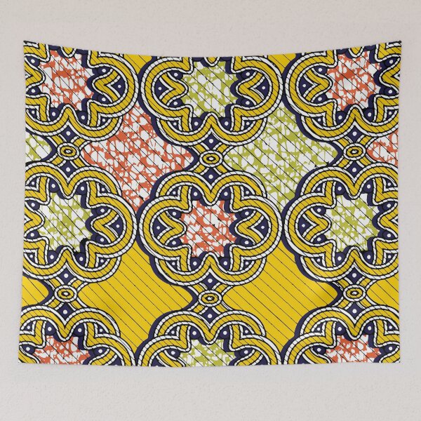 Item preview, African Wax Pattern, Yellow color Design designed and sold by sarodigiart.