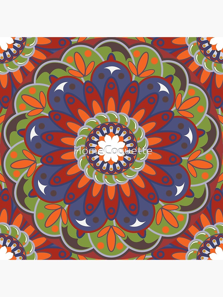 Mandala Flower Mosaic Pattern Art Colorful Paisley  Photographic Print for  Sale by HomeCoquette