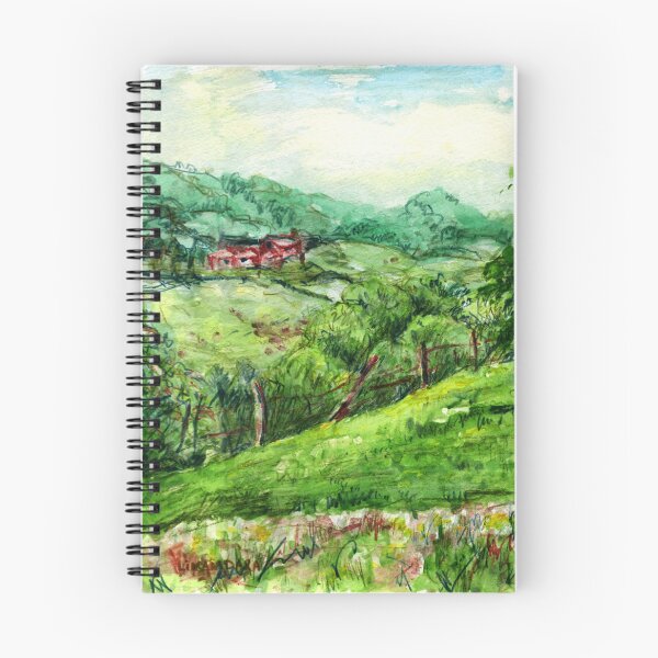 Item preview, Spring Green original pencil and watercolor outdoor art designed and sold by Linandara.