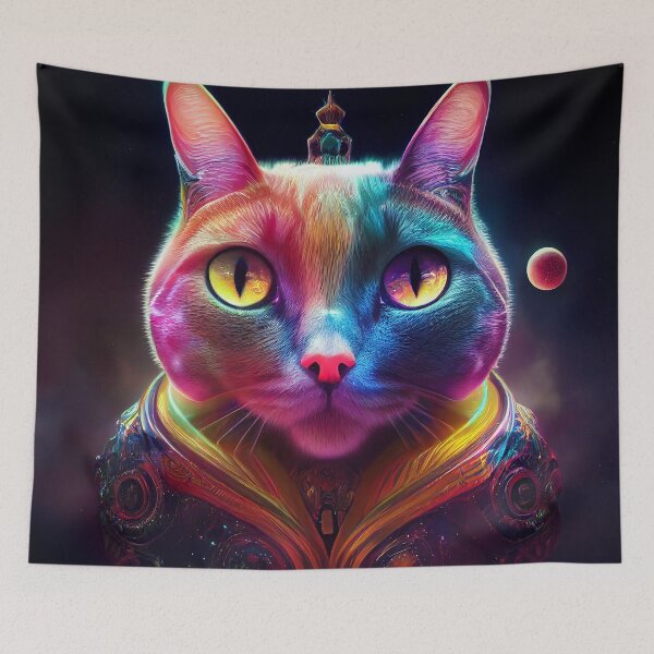 Aperçu de l'œuvre Chat Cosmic créée et vendue par Crea-Artopia.