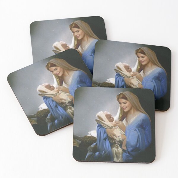 Item preview, Mother Mary Smiling Holding Baby Jesus Religion Picture designed and sold by Rowena Jones.