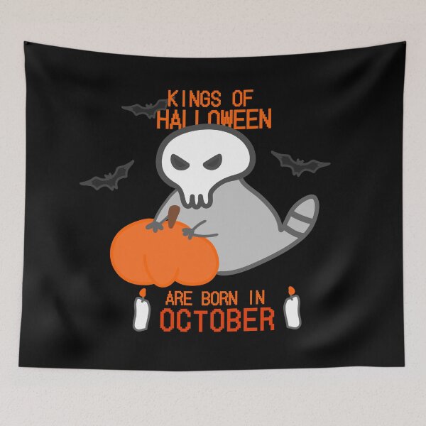 Item preview, kings of halloween are born in October designed and sold by Smilemerch.