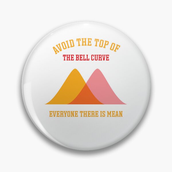 Item preview, Avoid the top of the bell curve everyone there is mean designed and sold by Jadir.