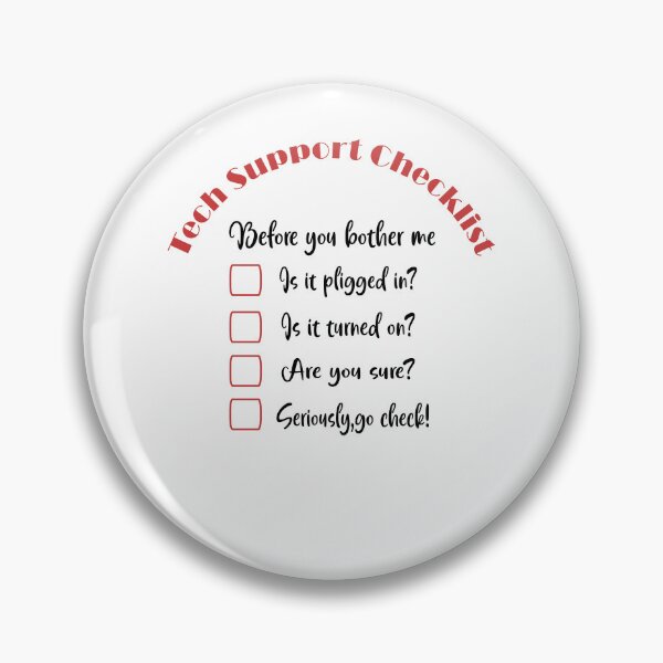 Item preview, Tech Support Checklist designed and sold by Jadir.