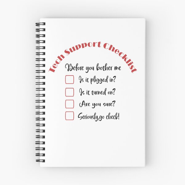 Item preview, Tech Support Checklist designed and sold by Jadir.