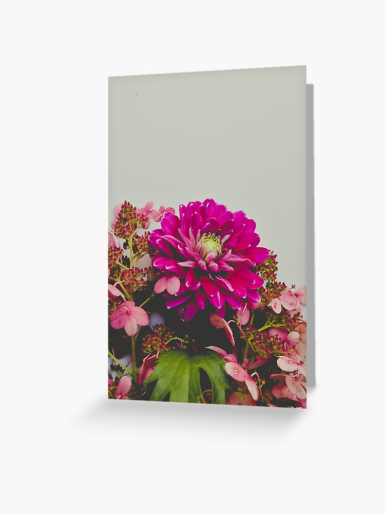 Tarjetas de felicitación «Flores de otoño Dahlia y Hortensia» de  oliviastclaire | Redbubble