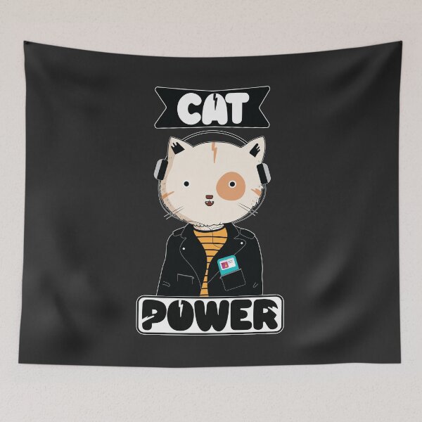 Item preview, Cat Power - Cat listening to music with old school Ipod designed and sold by Miaou Studio.