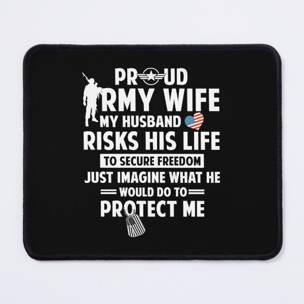 Item preview, Proud Army Wife Gift Military Wife Protects Me designed and sold by Simeon Dorelus.