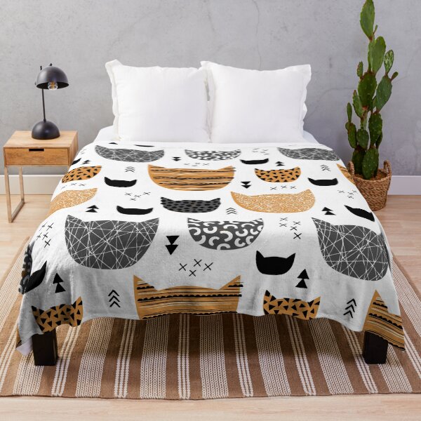 Artikelvorschau, Inky Texture Cats - Orange entworfen und verkauft von Rainbows Galore.