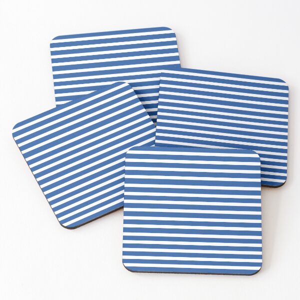 Item preview, Blue White Stripes Pattern designed and sold by Nisha Prabhu.
