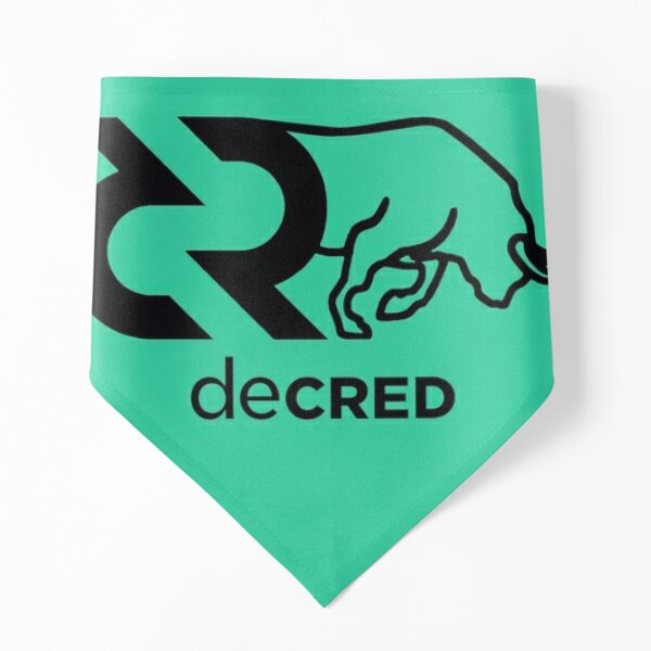 Decred Bull - DCR Turquoise © v2 (Design timestamped by https://timestamp.decred.org/) Pet Bandana
