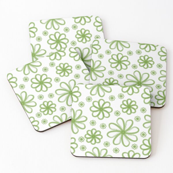 Item preview, Green flowers seamless pattern designed and sold by chuseco3.