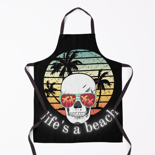 Artikelvorschau, Das Leben ist ein Strand, lustiges Schädel-Skelett Retro T-Shirt für Strandliebhaber entworfen und verkauft von MWProject.