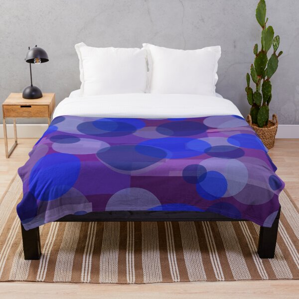Aperçu de l'œuvre Motif de cercles carrés graphiques - bleu violet créée et vendue par Graphic-Color.