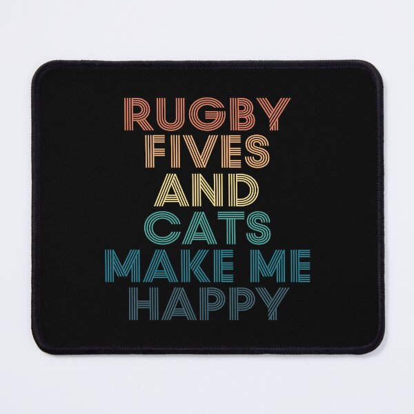 Item preview, Rugby Fives And Cats Make Me Happy designed and sold by kindxinn.