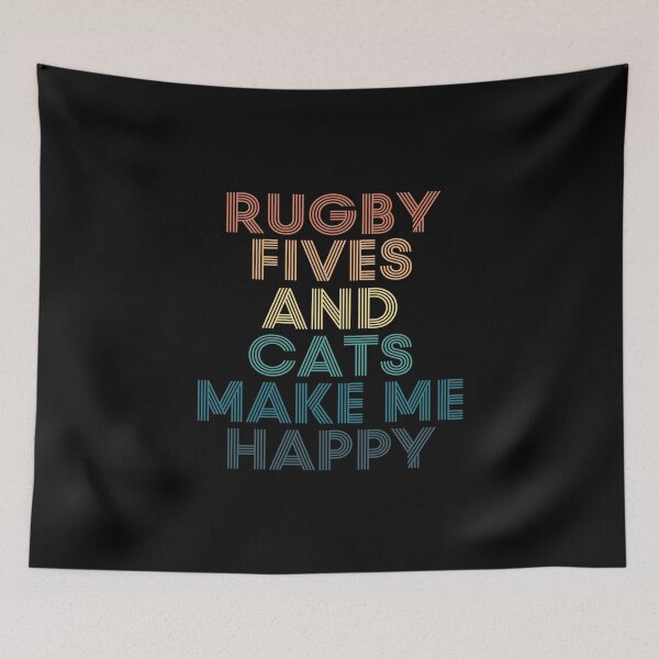 Item preview, Rugby Fives And Cats Make Me Happy designed and sold by kindxinn.