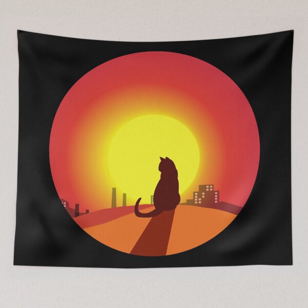 Item preview, Cat watching sunset  designed and sold by brendanre.