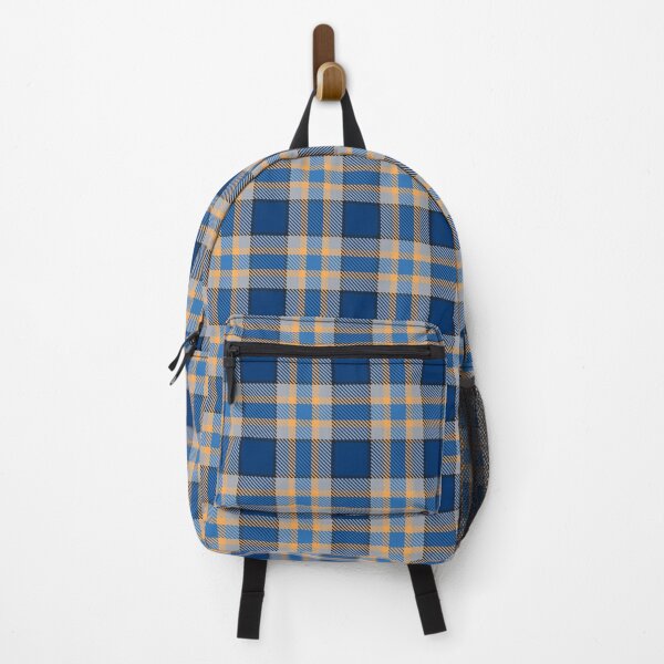 Item preview, Christmas Blue Gold Tartan Plaid Fabric designed and sold by 89BLACK.