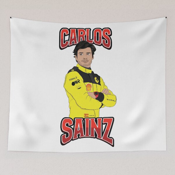 Item preview, Scuderia Ferrari F1 Driver Carlos Sainz Special Yellow Suit Charles Leclerc's Teammate designed and sold by FormulaGTee1.