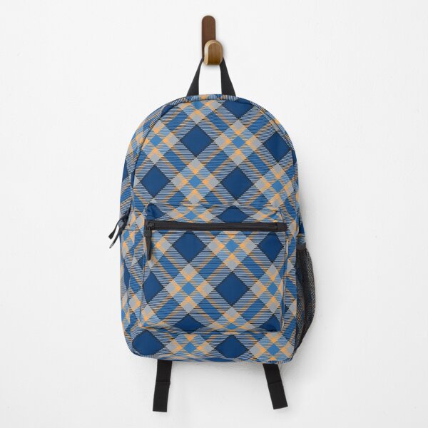 Item preview, Christmas Blue Gold Cross Tartan Plaid designed and sold by 89BLACK.