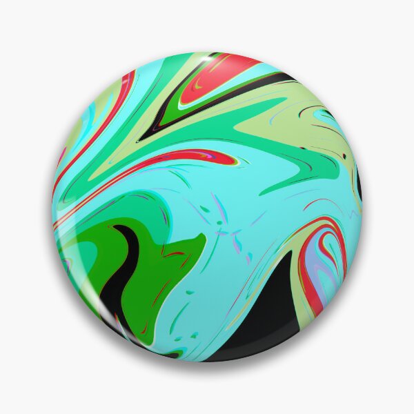 Item preview, Copy of Modern Liquid Swirl Abstract Pattern Square Vibrant Pastel Blue Multicolor Design designed and sold by theprintedclub.