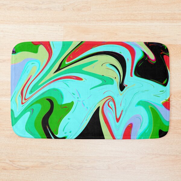 Item preview, Copy of Modern Liquid Swirl Abstract Pattern Square Vibrant Pastel Blue Multicolor Design designed and sold by theprintedclub.