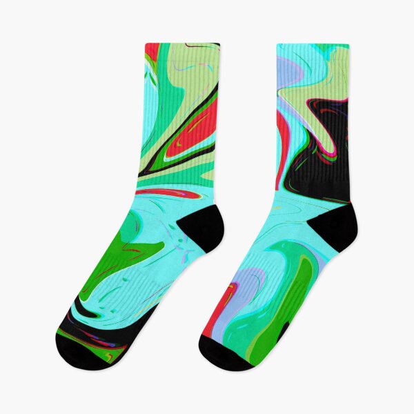 Item preview, Copy of Modern Liquid Swirl Abstract Pattern Square Vibrant Pastel Blue Multicolor Design designed and sold by theprintedclub.