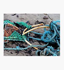 Broken Lobster pot Photographic Print