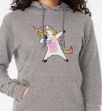 Dabbing Unicorn Shirt Hip Hop Dap Pose Lightweight Hoodie