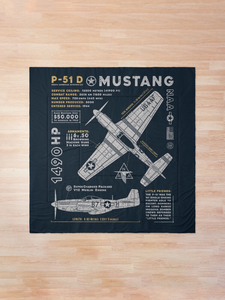 Alternate view of P-51 Mustang Comforter