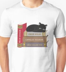 Dark literature cat books lovers Unisex T-Shirt