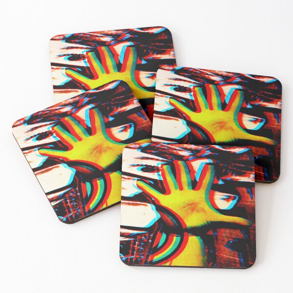Item preview, trippy hand on a surreal background designed and sold by weirdove.