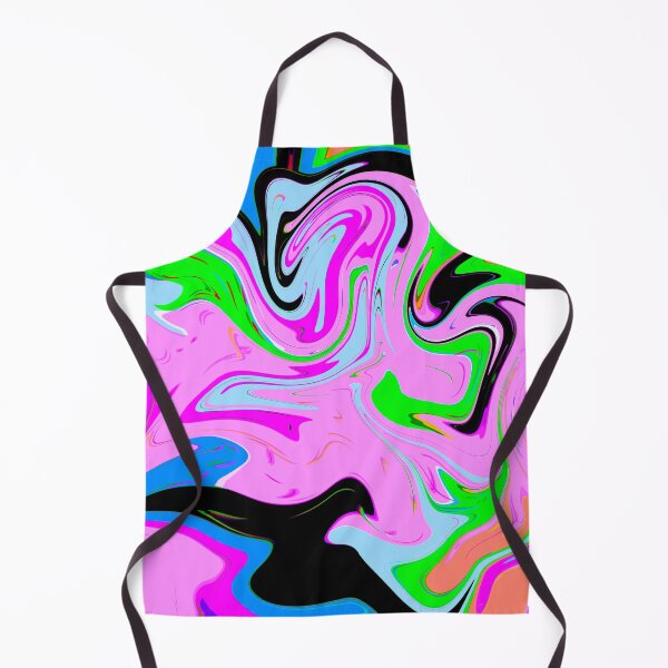 Item preview, Modern Liquid Swirl Abstract Pattern Square Vibrant Neon Pink Multicolor Design designed and sold by theprintedclub.