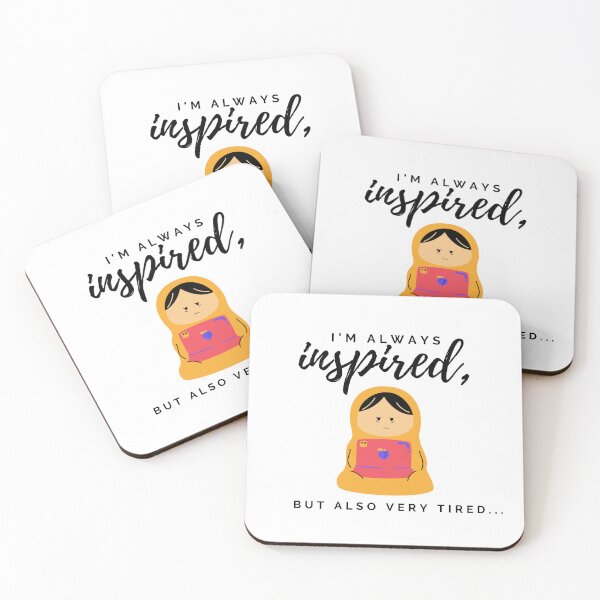 Item preview, I'm always inspired, but also very tired. Tired human burrito design. designed and sold by CreativeStrand.
