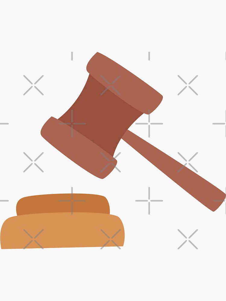 "Judge Hammer Gavel" Sticker for Sale by FloatingDesign Redbubble