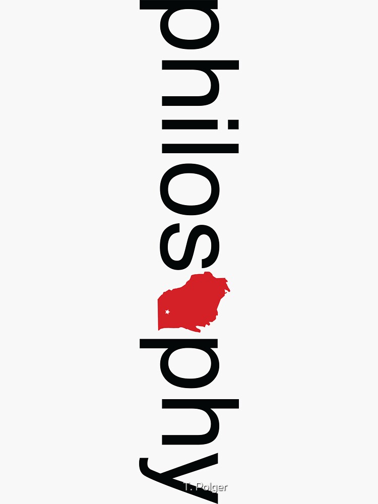 Thumbnail 3 of 3, Sticker, Philoconsin Black Vertical designed and sold by twpolger.