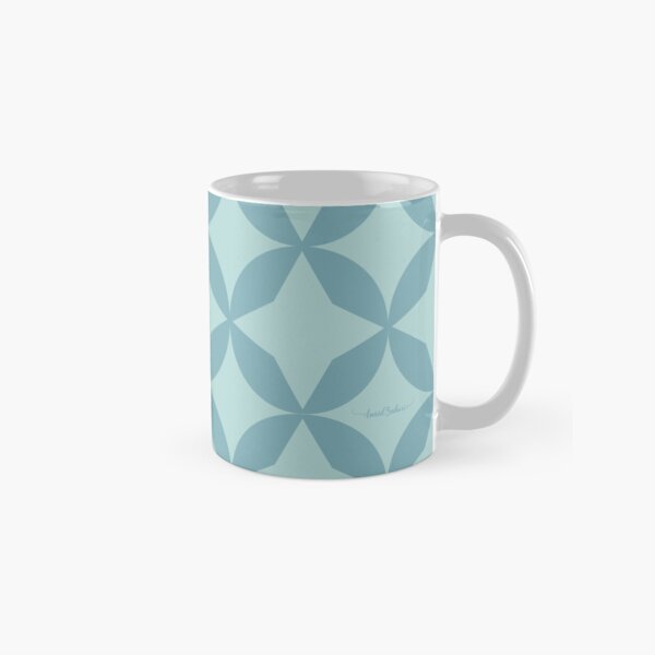 Geometric Azul Taza clásica
