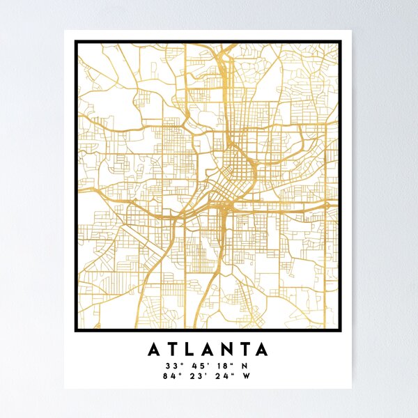 Item preview, ATLANTA GEORGIA CITY STREET MAP ART designed and sold by deificusArt.