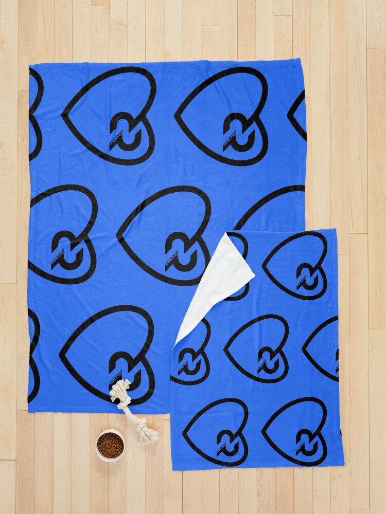 Thumbnail 5 of 6, Pet Blanket, Decred heart - DCR Blue © v2 (Design timestamped by https://timestamp.decred.org/) designed and sold by OfficialCryptos.