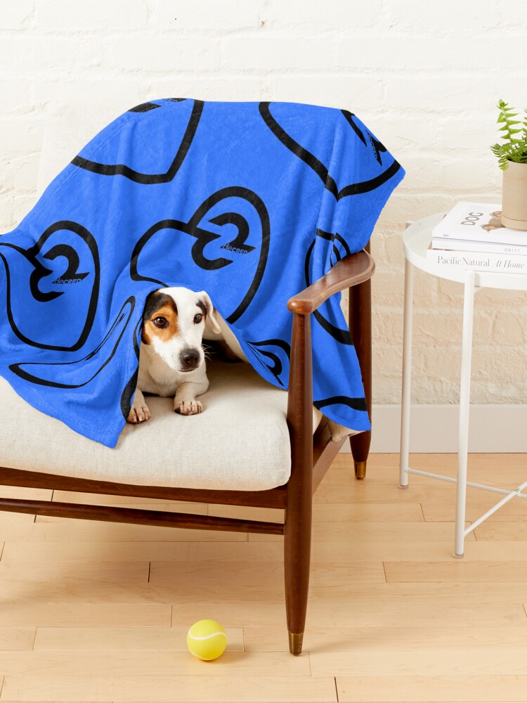 Thumbnail 4 of 6, Pet Blanket, Decred heart - DCR Blue © v2 (Design timestamped by https://timestamp.decred.org/) designed and sold by OfficialCryptos.