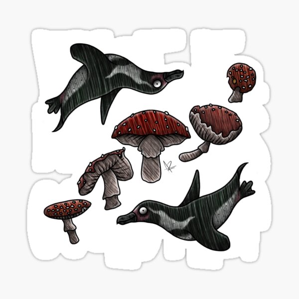 "What if Penguins Could Fly?" Sticker for Sale by AgaricRabbit | Redbubble