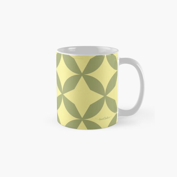 Geometric Amarillo Taza clásica
