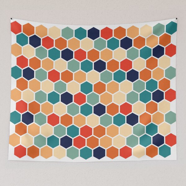 Item preview, Retro Vintage Hexagon Pattern designed and sold by alifart.