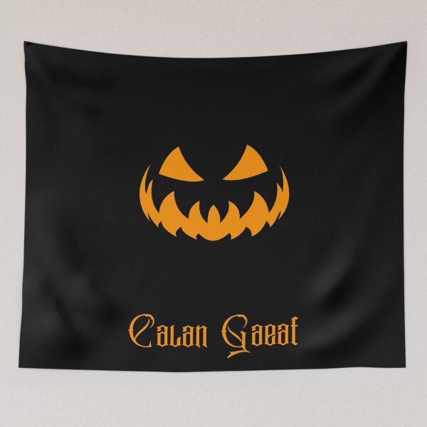 Item preview, Calan gaeaf  pumpkin face - Funny Happy Halloween Welsh Wales designed and sold by SwifTech.